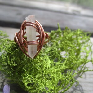 Quartz Point Ring Raw Quartz Crystal Ring, Clear Quartz Crystal Point Ring, Made to Order ...