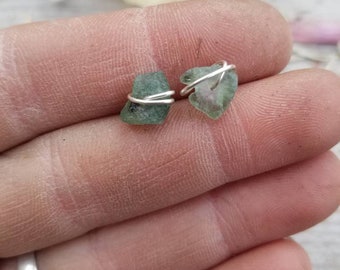 Tourmaline crystal studs made to order