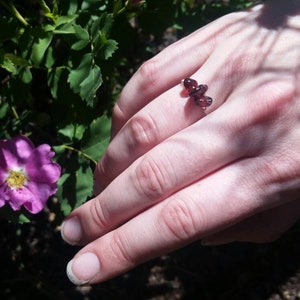 Red Garnet Crystal ring made to order image 9