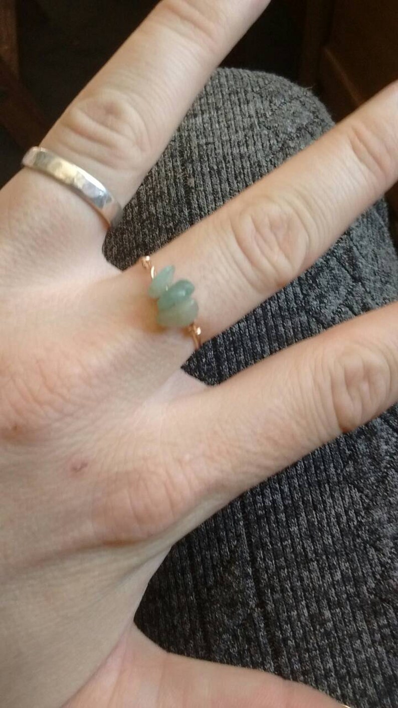 made to order green adventurine Green aventurine Crystal ring