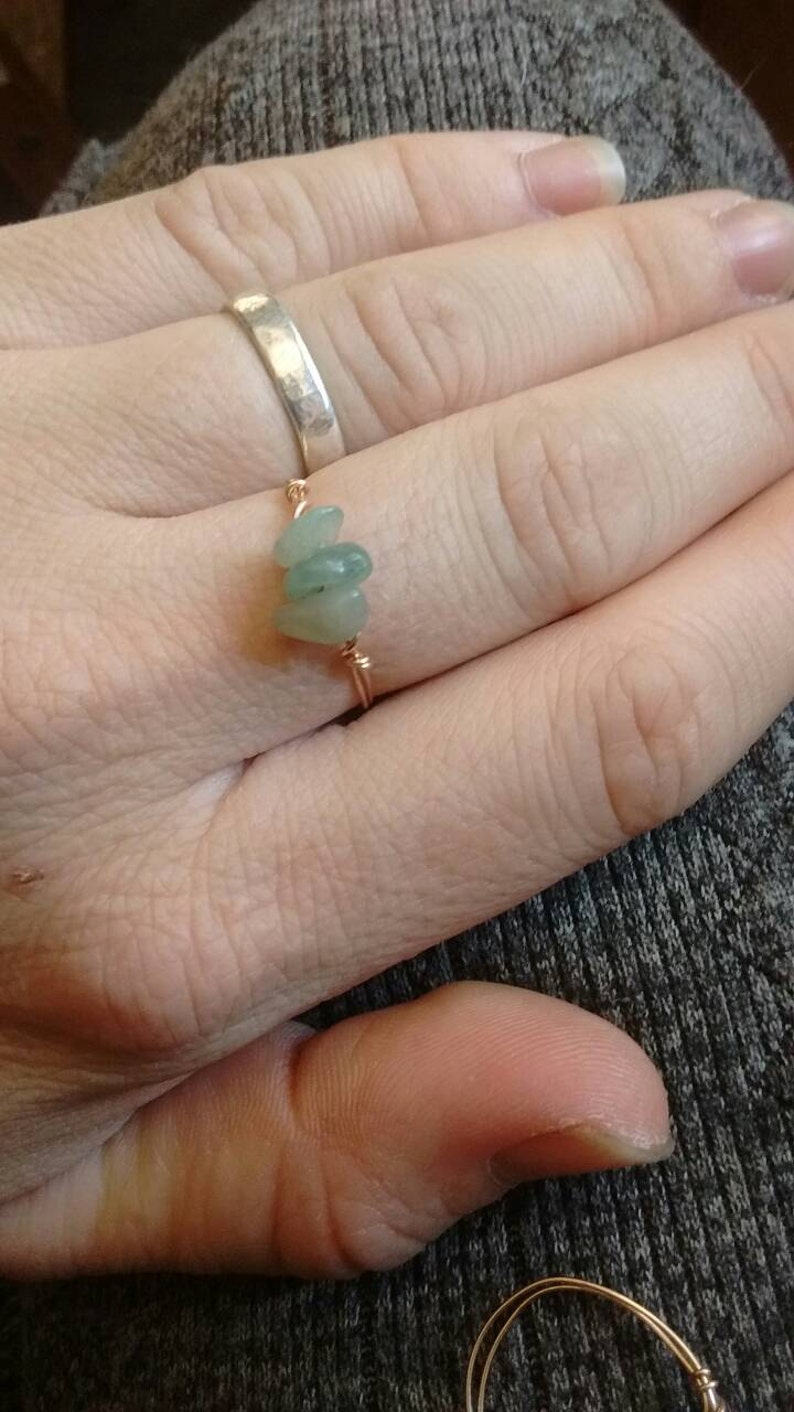 made to order green adventurine Green aventurine Crystal ring