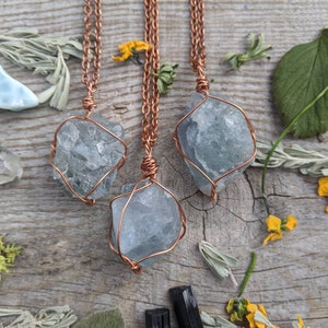 Medium high quality blue green Natural Fluorite Crystal Pendant, fluorite crystal jewelry, fluorite necklace, multicolor fluorite, gemmy, cr