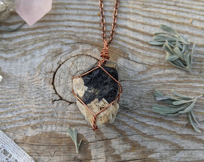 Large black tourmaline pendant, black tourmaline necklace, black tourmaline crystal pendant, high quality raw rough all natural black tourm