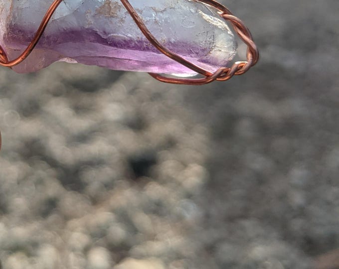 unique rainbow flourite crystal pendant, purple blue fluorite specimen, natural raw rough fluorite, raw flourite crystal pendant, raw fluori