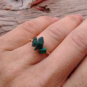 Malachite Crystal ring- made to order