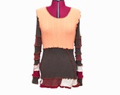 Cashmere Upcycled Tunic Size Small Women's Boho EcoFriendly Sweater REcycled