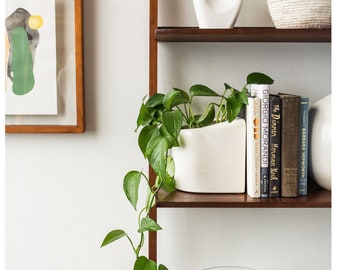 STAK Editor Planter Bookend, Gloss Speckle