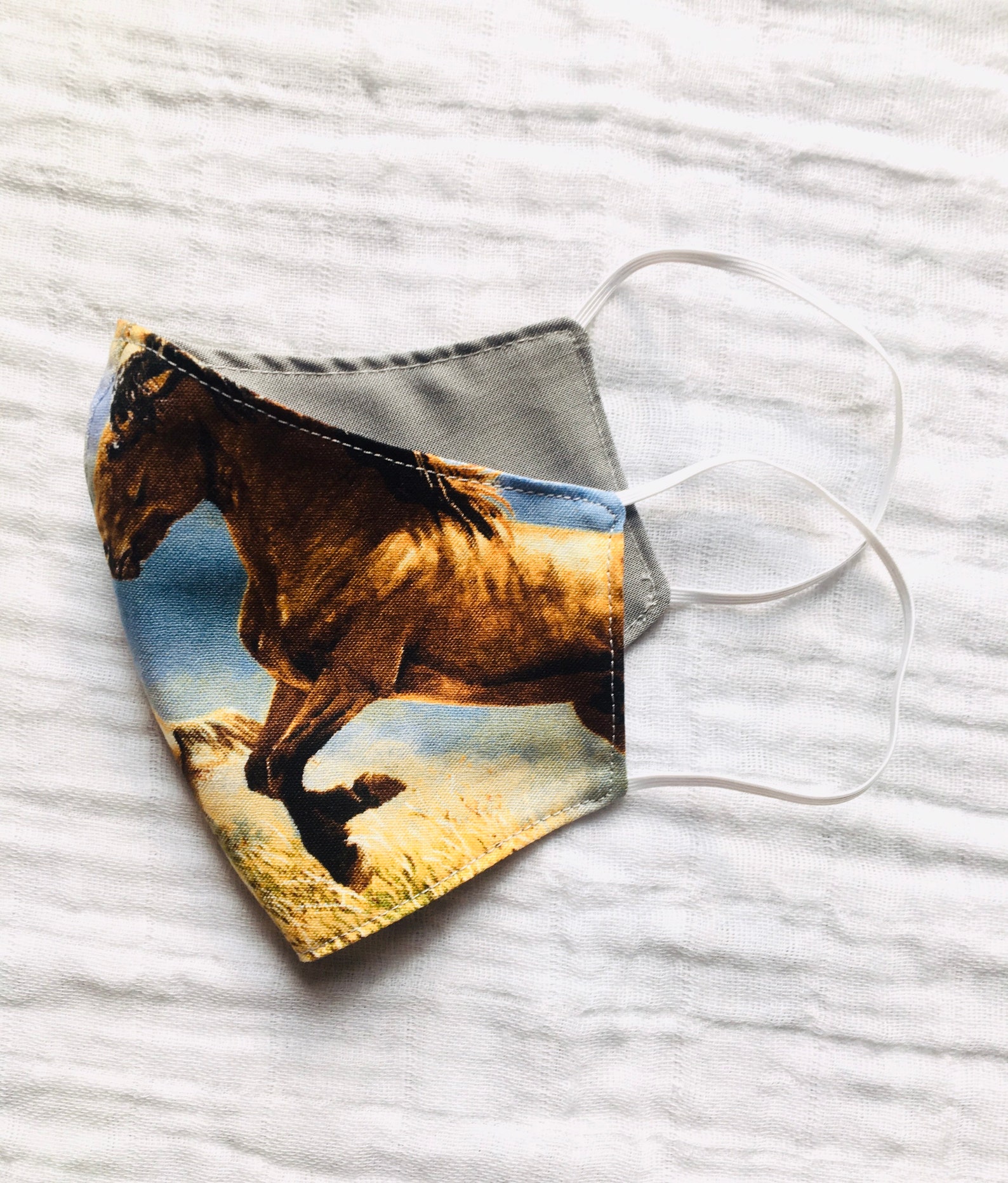 Horses Face Mask Equestrian Face Mask Adjustable Ear Loops Etsy