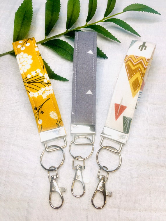 Fabric Wristlet Keychain: Handmade Wristband Key Fob