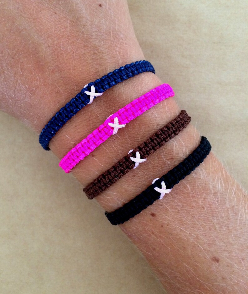 Paracord 550 Pink Handmade Friendship Bracelet Help Support Breast Cancer Care