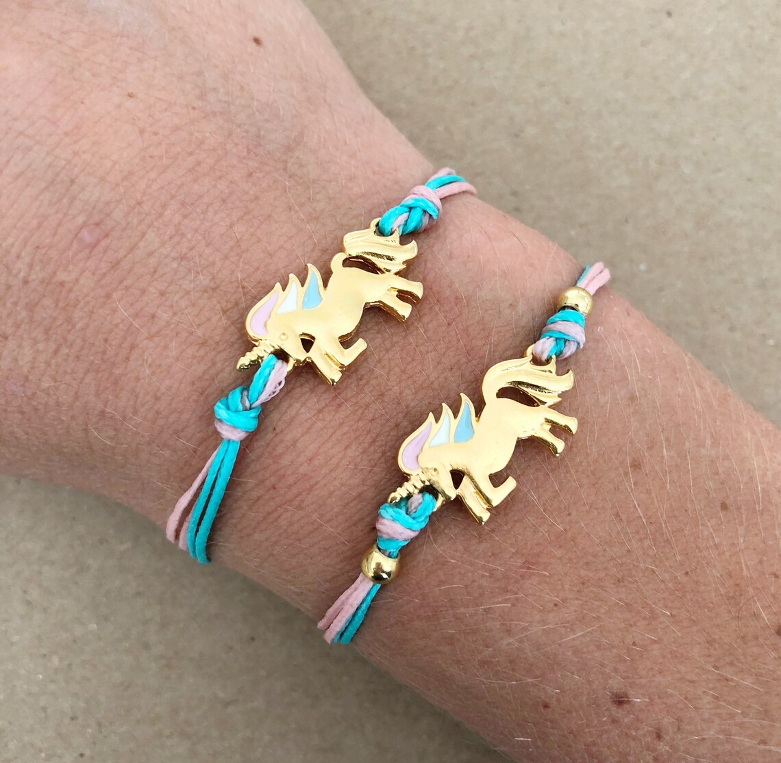 Silver/Gold Plated Unicorn Friendship Bracelet Girls Etsy