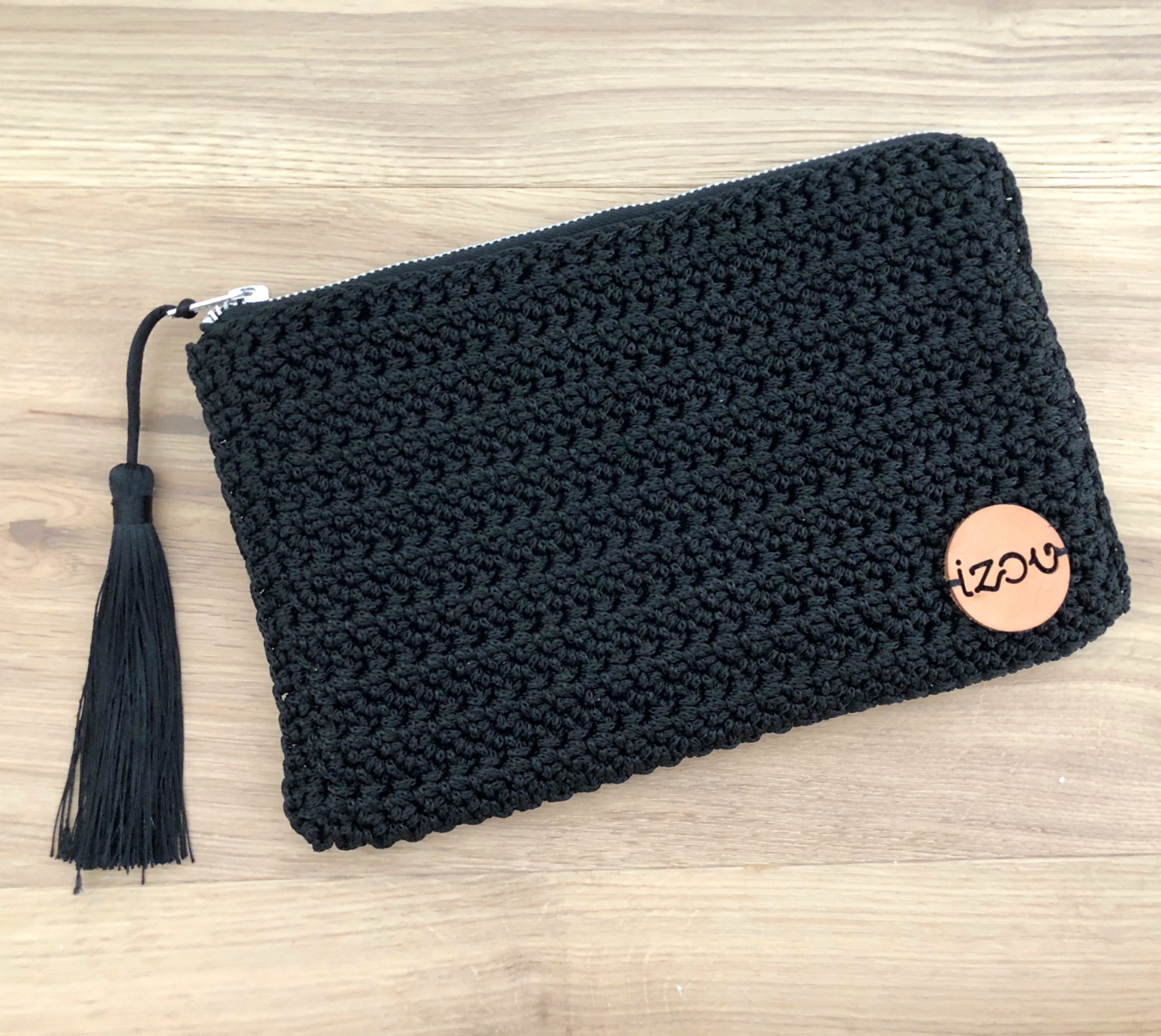 Crochet black handbag Adorable crochet bag with... - Depop