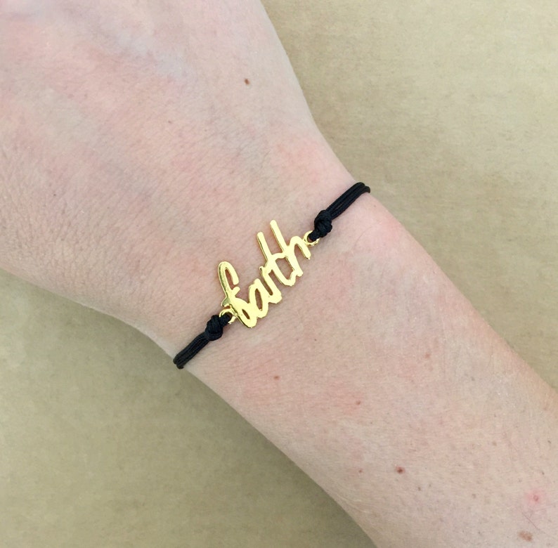 Unisex Silver/ Gold Faith Message Macrame Friendship Bracelet Etsy