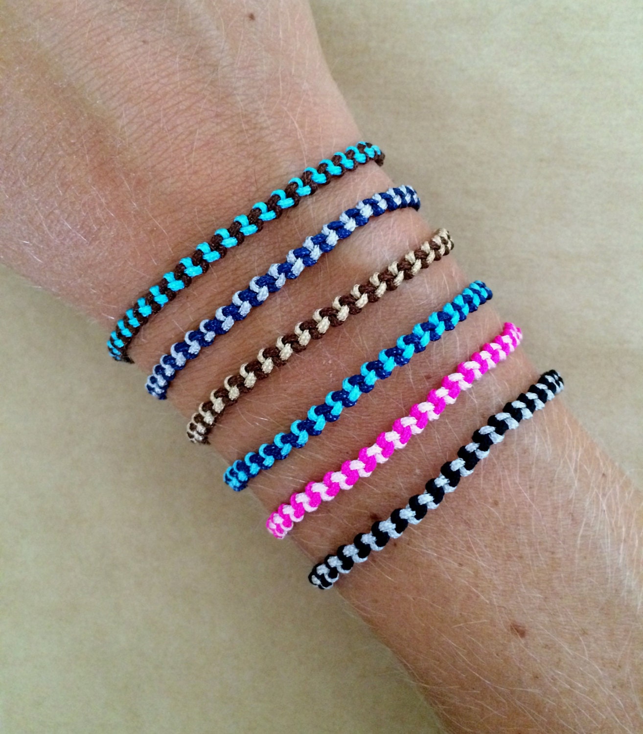 Solid Color Friendship Bracelet Wax Thread Hand Woven Bracelets Fashion  Accessories Gift From 1,1 € | DHgate