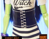 Monster Doll Haunt Couture quot Witch Corset quot high fashion doll clothes Casta Fierce Halloween The Craft