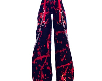 Haunt Couture Doll Clothes: "Blood Dripp Pants" dress high fashion dress clothes | Colors | Monster