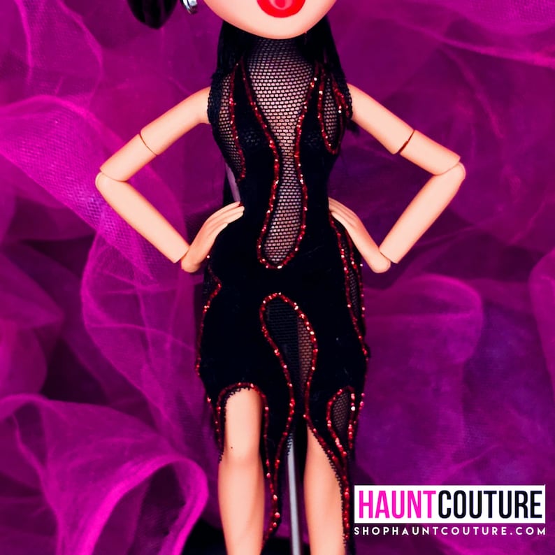 Haunt Couture Doll Clothes: Fired Up Dress dress high fashion dress clothes Colors Glam image 1