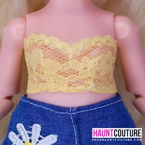 Haunt Couture Doll Clothes: "Daydream Yellow Lace Top" dress high fashion dress clothes | Summer Swim