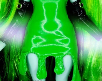 Haunt Couture Puppenkleidung: "Slime Time Dress" Kleid High-Fashion-Kleid Kleidung | Farben | Glam