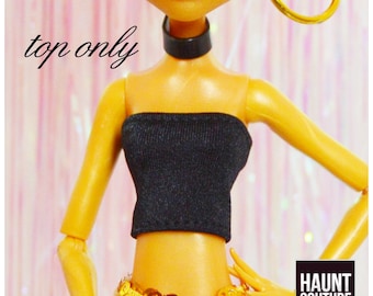 Monster Doll Haunt Couture BASICS "Black Tube Top" high fashion accessory | Barbie | Statement | Dolls | Trendy