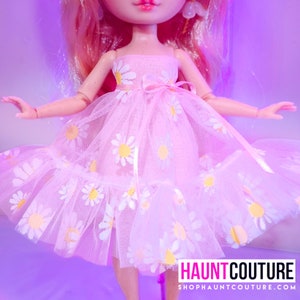 Haunt Couture Doll Clothes: "Pink Daised" dress high fashion dress clothes | Colors | Glam