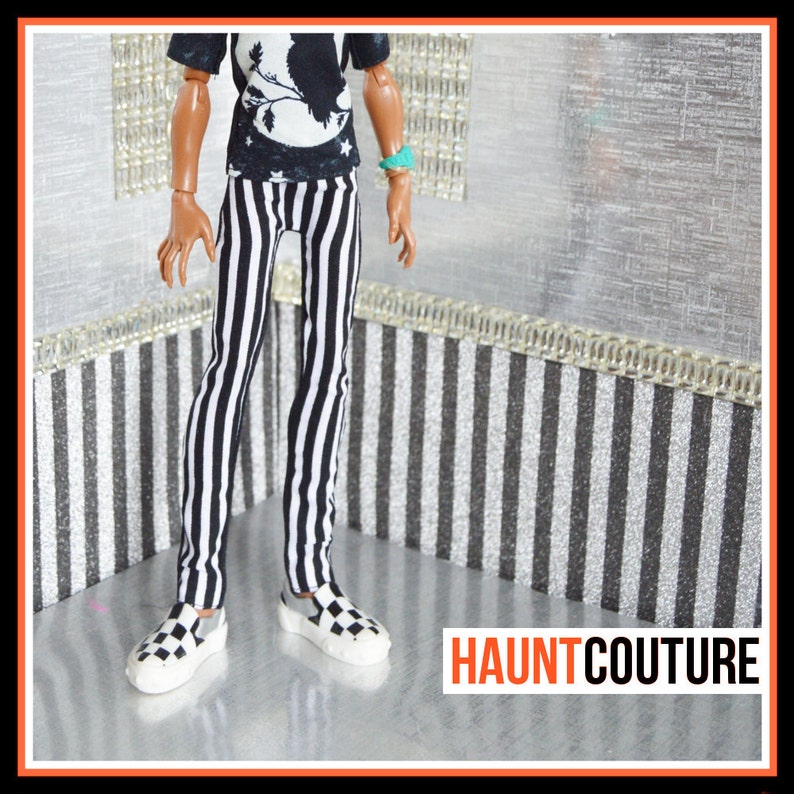 Monster Doll Haunt Couture Boy: 'Beetlejuice Halloween Pants' high fashion dress clothes 