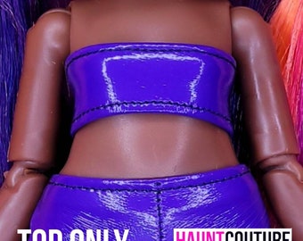 Haunt Couture Doll Clothes: "Purple Pleather Top" dress high fashion dress clothes | Colors | Glam