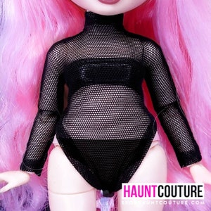 Haunt Couture Doll Clothes: "Black Mesh Bodysuit" dress high fashion rainbow dress clothes | Trendy | Look Book