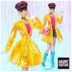 Fashion Royalty Haunt Couture "Rained Out YELLOW" high fashion dress fierce | Nu.Face | 12" |  Chic | Raincoat | Misaki