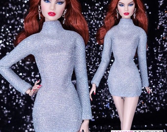 Haunt Couture Doll Clothes: "Silver Springs" dress high chic fashion dress clothes Stone | 21 | OOTD