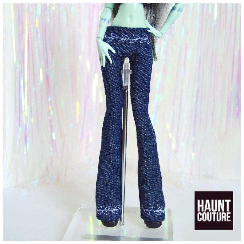 Monster Doll Haunt Couture 2017 'Parallel Lines Jeans' high fashion doll clothes overalls 