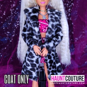 Haunt Couture Barbie Doll Clothes: &quot;Snow Leopard Coat&quot; high fashion dress clothes | Trendy | Pop Culture