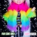 Haunt Couture Doll Clothes: 'Rainbow Fur Coat' dress high winter fashion rainbow dress clothes | Popstar | Disco