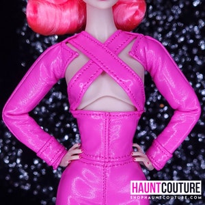 Haunt Couture Doll Clothes: &quot;Pink Top and Coat&quot; dress high fashion dress clothes | Chic | Glam | Hollywood