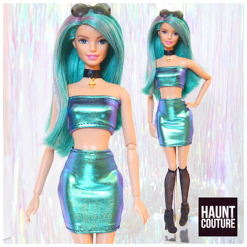 Haunt Couture '12' Oil Slick 2 piece DOLL NOT INCLUDED' high fashion doll clothes Barbie | Trendy | Forever 21 | Hip Made To Move 