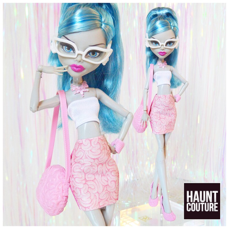 Monster Doll Haunt Couture 'Brains!' high fashion dress fierce | Ghoul | Gore |  Creepy | Chic | Zombie Walking Dead Ghoulia Yelps 