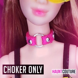 Haunt Couture Dockkläder Barbie: "Hallucinate Choker" klänning high fashion regnbågskläder | Popstar | Disco