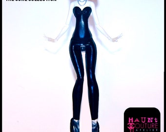 Monster Doll Haunt Couture ESSENTIALS Core Collection: Black Jumpsuit high fashion Vinyl | Sleek |