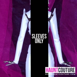 Haunt Couture Doll Clothes: "Bionic Pleather Sleeves" dress high fashion rainbow dress clothes | Popstar | Futuristic