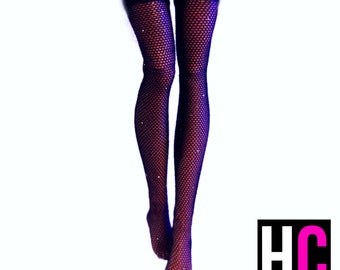 Haunt Couture Doll Clothes: "Black Glitter Thigh Highs" dress high fashion dress clothes | Colors | Glam