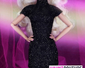 Haunt Couture Fashion Royalty Doll Clothes: "Hello Dress" dress high Trixie fashion dress clothes | Drag