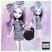 Monster Doll Haunt Couture: 'Striped Chic' mini dress high fashion dress clothes