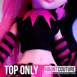 Haunt Couture Doll Clothes: "Fang Out Top" dress high fashion dress clothes | Colors | Glam Goth