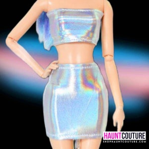 Haunt Couture Doll Clothes: "Holo 2 Piece" dress high fashion dress clothes | Colors | Glam