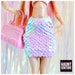 Monster Doll Haunt Couture 'Opalescent Mermaid Skirt' high fashion dress fierce | Ghoul | Trendy | Creepy | Sequin