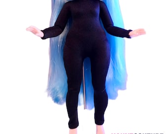 Haunt Couture Doll Clothes: "Black Bodysuit" dress high fashion dress clothes | Colors | Halloween