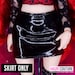Haunt Couture Doll Clothes: 'Black Pleather Mini Skirt' dress high fashion rainbow dress clothes | Popstar | Disco