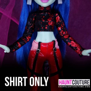 Haunt Couture Doll Clothes: "Blood Splatter Crop Shirt" dress high fashion dress clothes | Colors | Glam