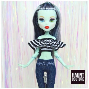 Monster Doll Haunt Couture 2017 &quot;Parallel Lines Top&quot; high fashion doll clothes boho