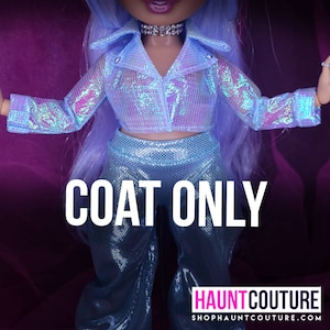 Haunt Couture Doll Clothes: &quot;Blue Pop Coat&quot; dress high fashion dress clothes | Colors | Glam
